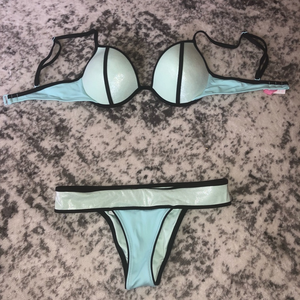 Victoria’s Secret shimmery blue bikini